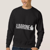 Albarone Gangster Silhouette Graphic - White Sweatshirt (Vorderseite)
