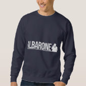 Albarone Gangster Silhouette Graphic - White Sweatshirt (Vorderseite)