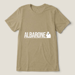 Albarone Gangster Silhouette Graphic - White Tri-Blend Shirt