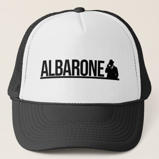 Albarone Gangster Silhouette Hat Design Truckerkappe (Vorderseite)