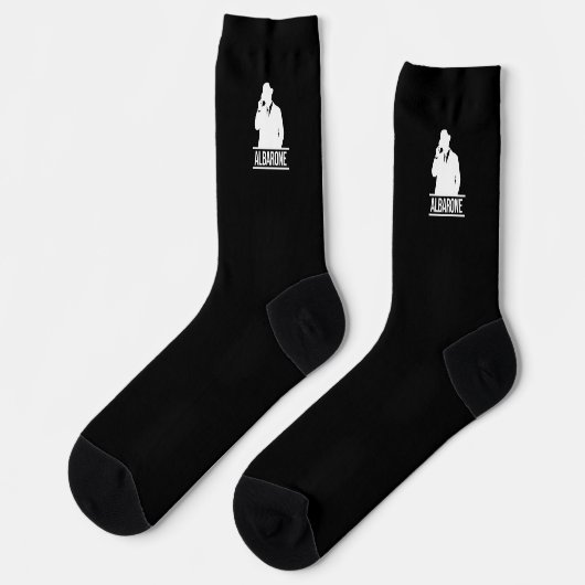 Albarone Gangster Silhouette Premium Crew Socken (Linkes Detail)