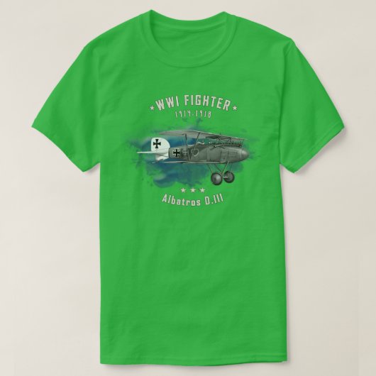 Albatros WWI Fighter Flugzeug T-Shirt (Design vorne)