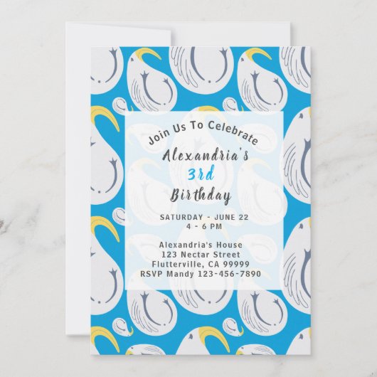 Albatross Birthday Party Einladung (Vorderseite)