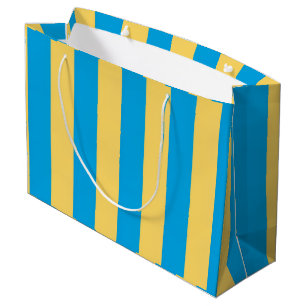 Albatross Blau und Gelb Streifen Große Geschenktüte