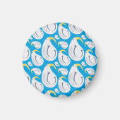 Albatross Blau und weiß Magnet (Vorne)