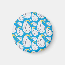 Albatross Blau und weiß Magnet