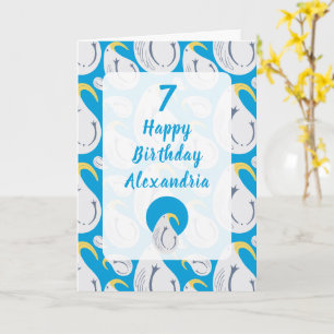 Albatross Blau und Weiß zum Geburtstag Karte