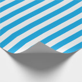 Albatross blaues und weißes Streifenpapier Geschenkpapier (Ecke)