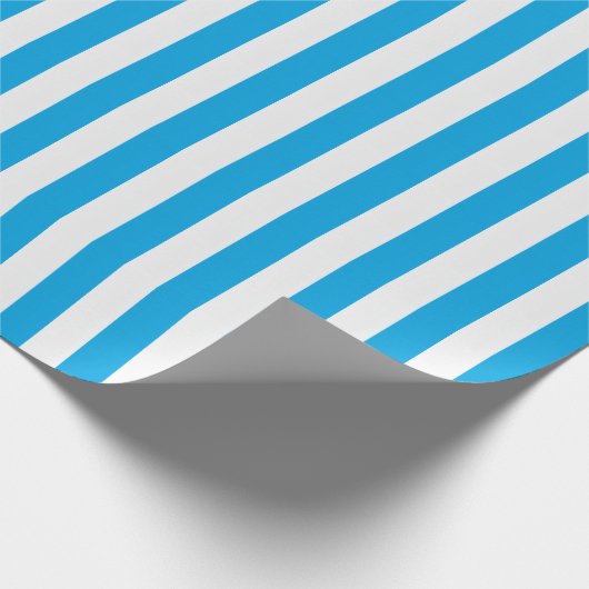 Albatross blaues und weißes Streifenpapier Geschenkpapier (Ecke)