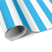 Albatross blaues und weißes Streifenpapier Geschenkpapier (Rolleneckpunkt)