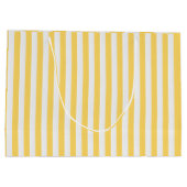 Albatross Gelb und Weiß Streifen Große Geschenktüte (Rückseite)