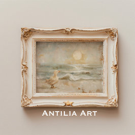 Albatross Malerei Vintager Sonnenstrand Poster