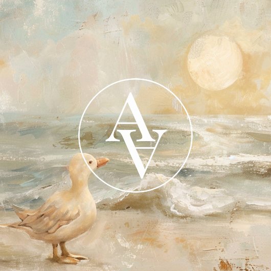 Albatross Malerei Vintager Sonnenstrand Poster