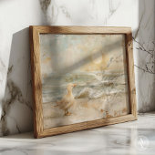 Albatross Malerei Vintager Sonnenstrand Poster