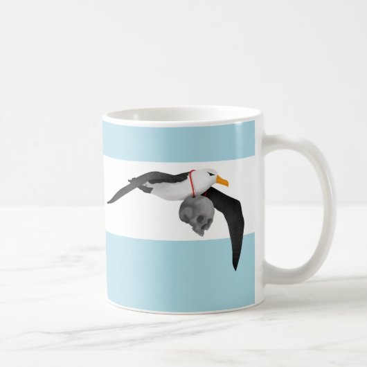 Albatross mit menschlichem Schädel Kaffeetasse (Rechts)