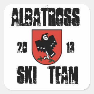 Albatross-Skiteam Quadratischer Aufkleber