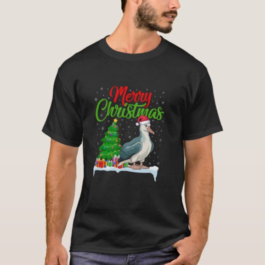 Albatross Weihnachtsbaum Lichter Funny Xmas Albatr T-Shirt (Vorderseite)