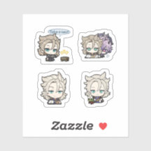 Albedo Genshin Impact 4er Stickerbogen