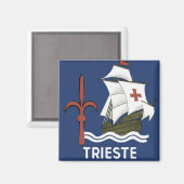 Albergo Columbia Genoa ~ Trieste Magnet (Vorderseite/Rückseite)