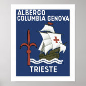 Albergo Columbia Genoa ~ Trieste Poster (Vorne)
