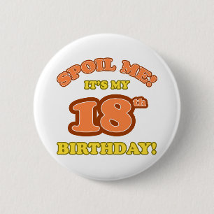 Albern 18. Geburtstag Gegenwart Button