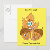 Albern Acorns Erntedank Postkarte (Vorne/Hinten)