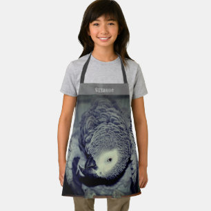 Albern-Afrikanischer Grau-Papagei Personalisiert Schürze