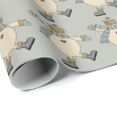 Albern Dancing Snowman Geschenkpapier (Rolleneckpunkt)