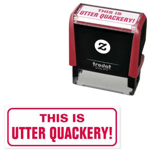 Albern "DAS IST ÄUSSERE QUACKERIE!" Briefmarke Permastempel (Beispiel)