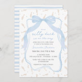 Albern Duck Blue Bow Boy Baby Shower Einladung (Vorne/Hinten)
