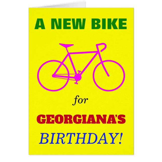 Albern "EIN NEUES FAHRRAD FÜR DEN GEBURTSTAG!" (Vorne)