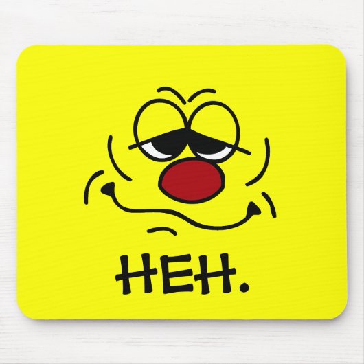 Albern Face Grumpey Mousepad (Vorne)