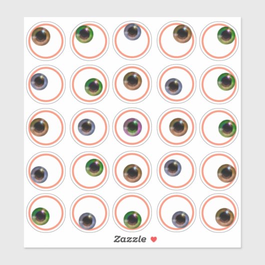Albern Funny Cartoon Googly Eyeballs Sticker Set (Blatt)