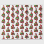 Albern Funny Christmas Weihnachtsmann Elf Kind Geschenkpapier (Flach)