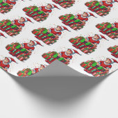 Albern Funny Christmas Weihnachtsmann Elf Kind Geschenkpapier (Ecke)