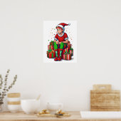Albern Funny Christmas Weihnachtsmann Elf Kind Poster (Küche)