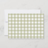 Albern Gänse 1. Geburtstag Gingham Dankeskarte (Rückseite)