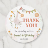 Albern Gänse 1. Geburtstag Party Geschenkanhänger (Rückseite)