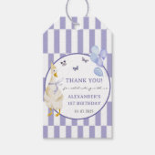 Albern Gänse 1. Geburtstag Party Geschenkanhänger (Vorderseite)