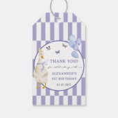 Albern Gänse 1. Geburtstag Party Geschenkanhänger (Rückseite)