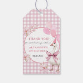 Albern Gänse 1. Geburtstag Party Geschenkanhänger (Rückseite)