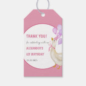 Albern Gänse 1. Geburtstag Party Geschenkanhänger (Vorderseite)