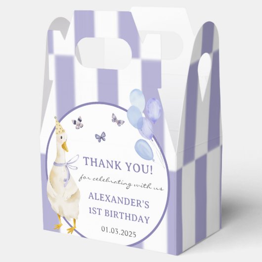 Albern Gänse 1. Geburtstag Party Geschenkschachtel (Geöffnet)