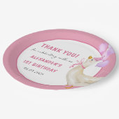 Albern Gänse 1. Geburtstag Party Pappteller (Schrägansicht)