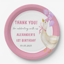 Albern Gänse 1. Geburtstag Party Pappteller