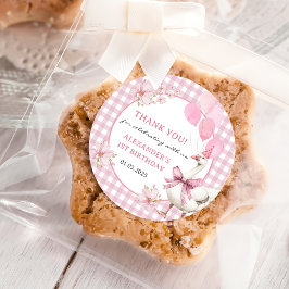 Albern Gänse 1. Geburtstag Party Runder Aufkleber