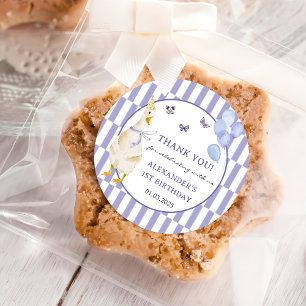 Albern Gänse 1. Geburtstag Party Runder Aufkleber