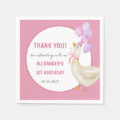 Albern Gänse 1. Geburtstag Party Serviette (Vorderseite)