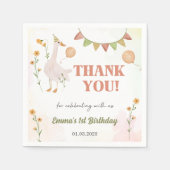 Albern Gänse 1. Geburtstag Party Serviette (Vorderseite)