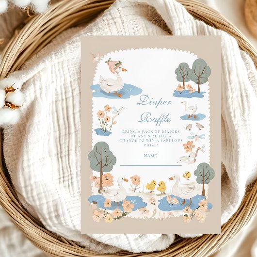 Albern Gänse Baby Diapper Raffle Begleitkarte